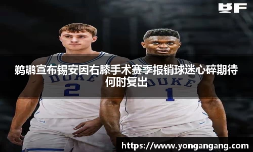 鹈鹕宣布锡安因右膝手术赛季报销球迷心碎期待何时复出